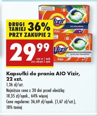 Kapsułki do prania alepjska świeżość Vizir all in one pods promocja