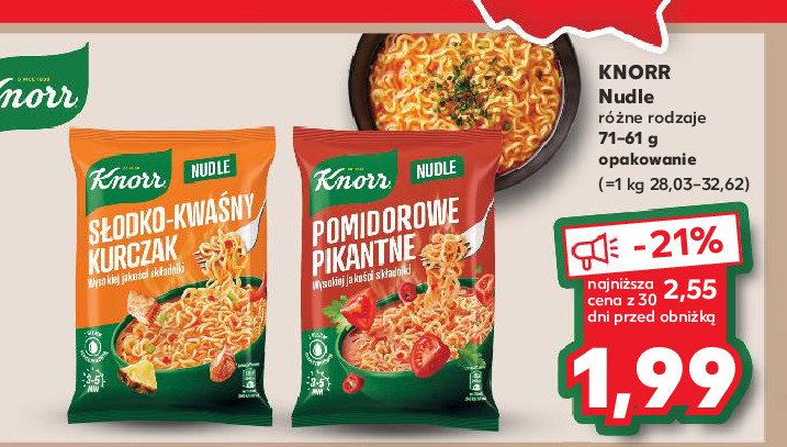 Słodko-kwaśny kurczak Knorr nudle promocja w Kaufland