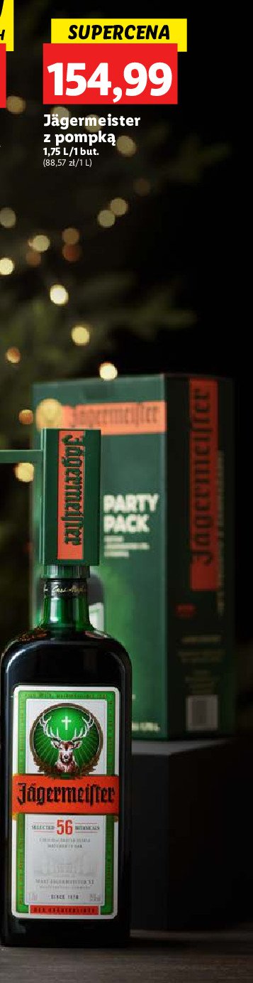 Likier z pompką Jagermeister promocja w Lidl