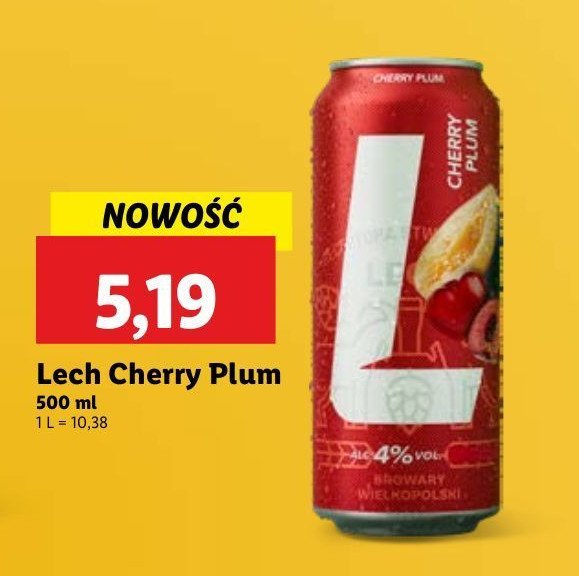Piwo Lech cherry plum promocja w Prim Market