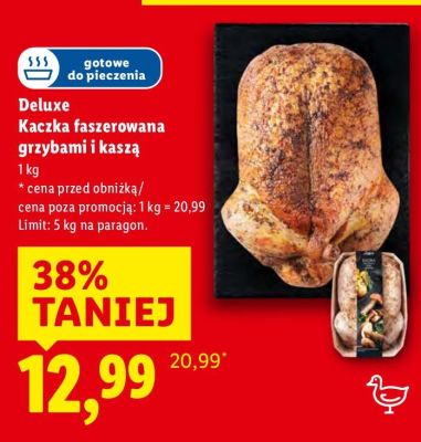Kaczka faszerowana grzybami i kaszą  promocja w Lidl