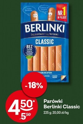 Parówki Berlinki Classic promocja w Żabka