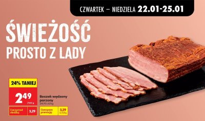 Boczek wędzony parzony promocja w Biedronka