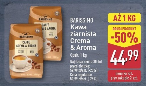 Kawa Barissimo caffe crema&aroma promocja