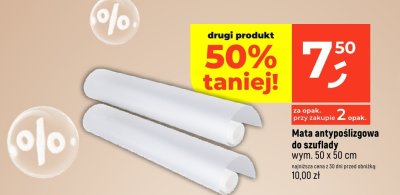 Mata antypoślizgowa do szuflady wym. 50 x 50 cm promocja w Dealz