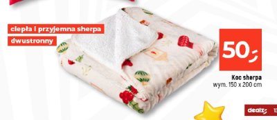 Koc sherpa ciepła i przyjemna sherpa dwustronny wym. 150 x 200 cm promocja w Dealz