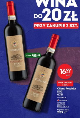 Wino Chianti Roccialta DOC 0,75l promocja w Żabka