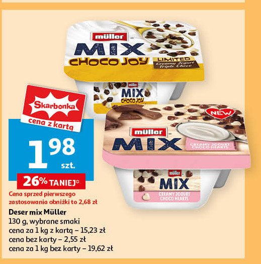 Jogurt choco hearts Muller mix promocja