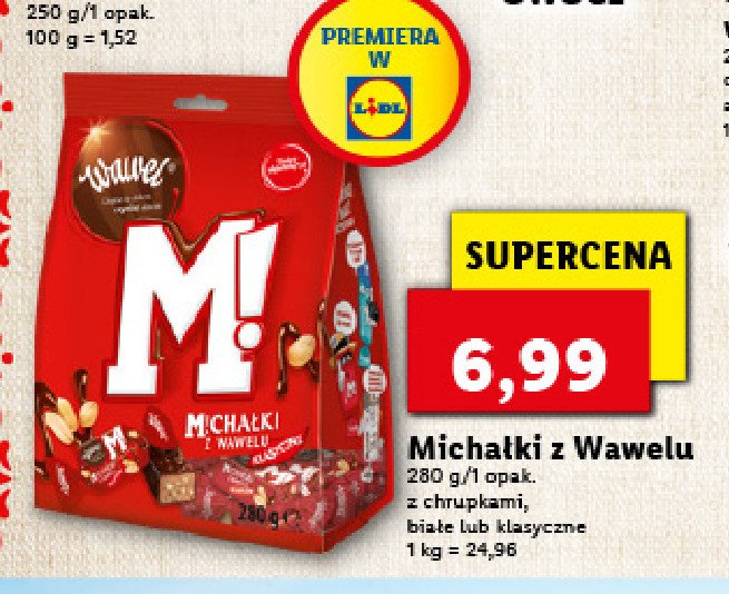 Cukierki z chrupkami Wawel micha艂ki z wawelu bia艂e promocja