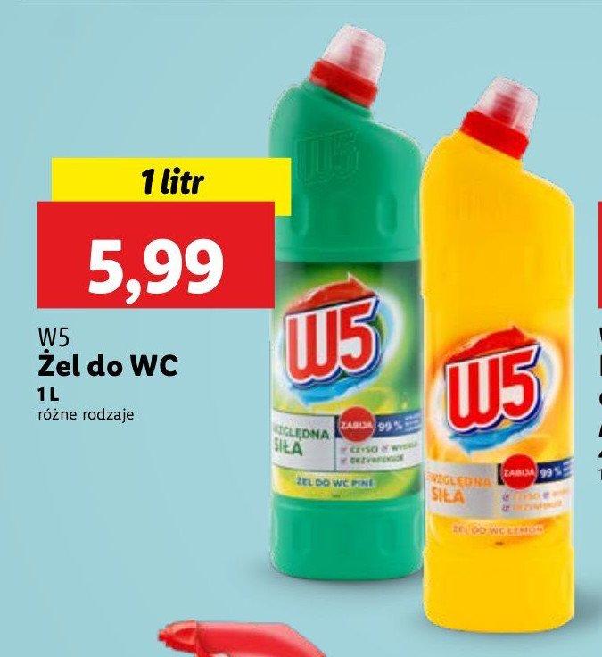 Żel do wc pine W5 promocja w Lidl