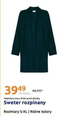Sweter rozpinany promocja w Action