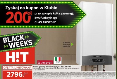 Kocioł gazowy dwufunkcyjny Clas Ariston promocja w Leroy Merlin