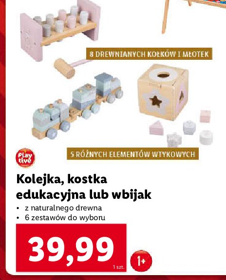 Wbijak drewniany Playtive promocja