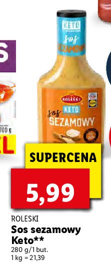 Sos keto sezamowy Roleski promocja