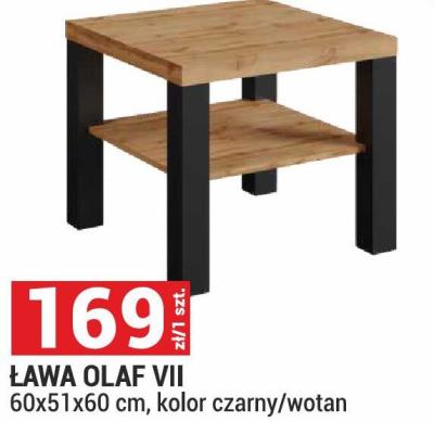 Ława OLAF VII 60x51x60 cm, kolor czarny/wotan promocja w Merkury Market