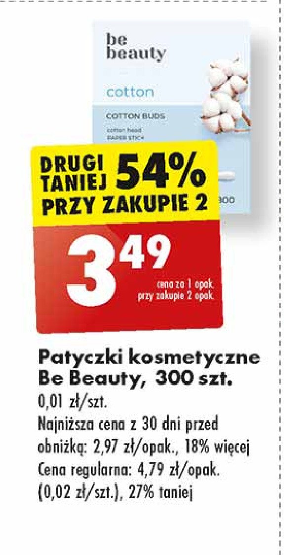 Patyczki higieniczne Be beauty Be beauty care promocja