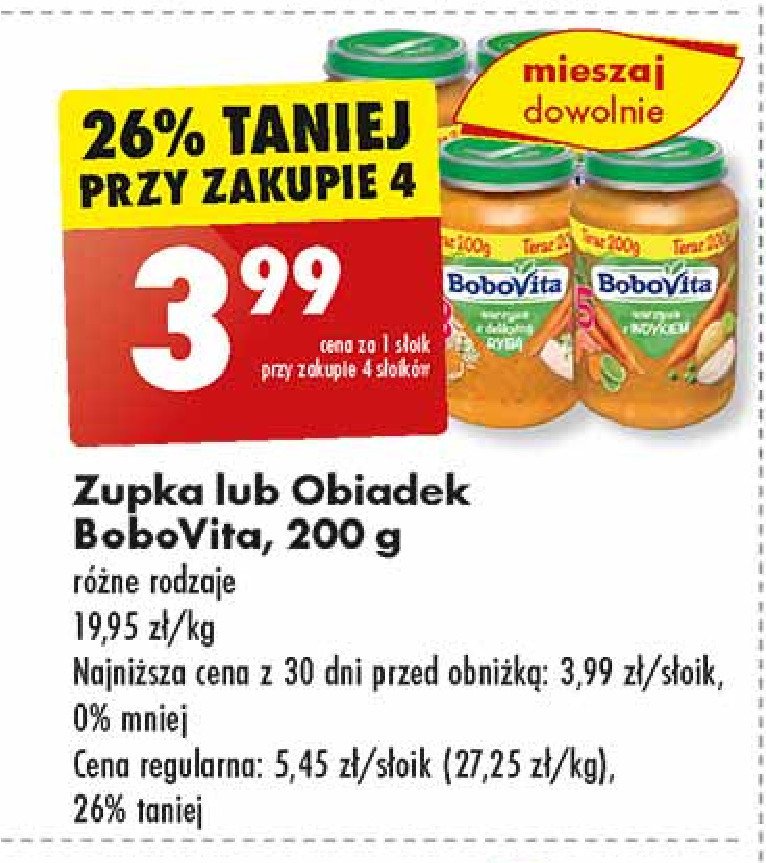 Warzywa z delikatną rybą Bobovita promocja