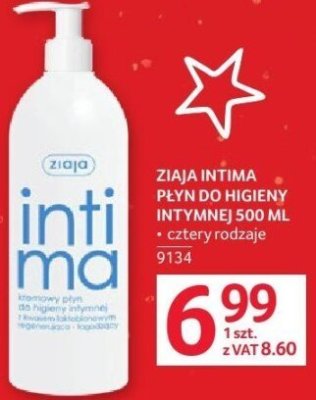 Płyn do higieny intymnej Ziaja Intima promocja w Selgros