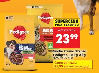 Sucha karma dla psa Pedigree, 1,5 kg-2 kg promocja w Biedronka