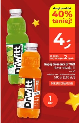 Napój owocowy Dr Witt różne rodzaje 1 l promocja w Dealz