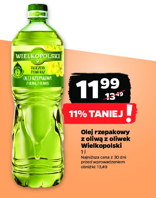 Olej z oliwą z oliwek Wielkopolski rzepakowy promocja