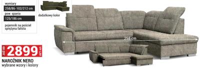 NAROŻNIK NERO promocja w Merkury Market