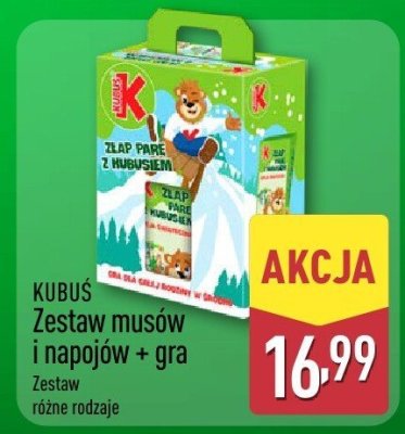 Zestaw Kubuś musów i napojów + gra promocja w Aldi