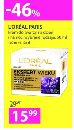 Krem do twarzy odbudowujący na noc L'oreal ekspert wieku 60+ promocja