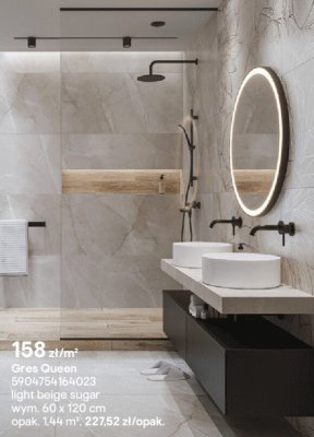 Płytki Gres Queen light beige sugar promocja w Castorama