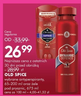OLD SPICE wybrane antyperspiranty, 65-200 ml oraz żele pod prysznic, 675 ml promocja w Super-Pharm