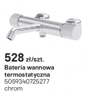 Bateria wannowa termostatyczna Levanna chrom promocja w Castorama