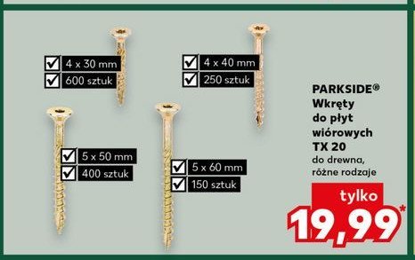 Wkręty 5 x 60 mm Parkside promocja