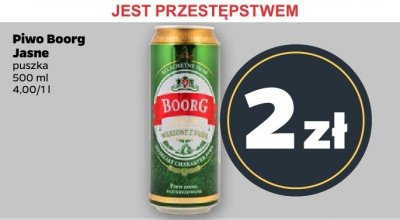Piwo Boorg Jasne promocja w Netto