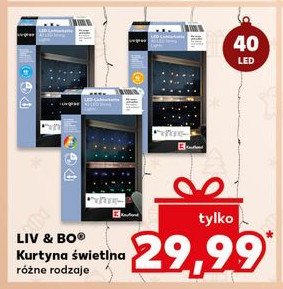 Kurtyna świetlna 40 led barwa zimna Liv & bo promocja