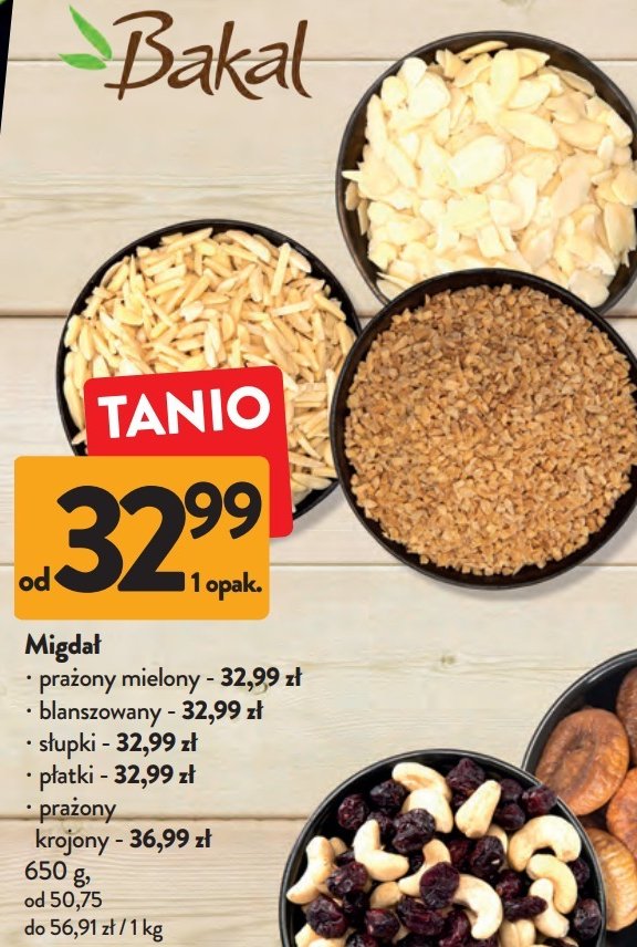 Migdały prażone mielone Bakal promocja