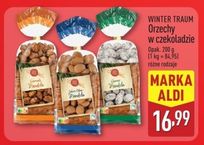Orzechy w czekoladzie WINTER TRAUM różne rodzaje promocja w Aldi