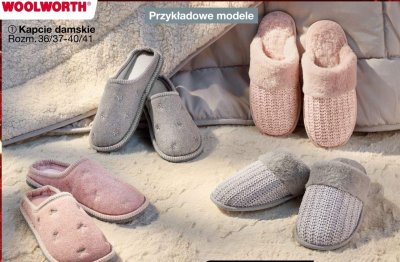 Kapcie damskie Rozm.36/37-40/41 promocja w Woolworth