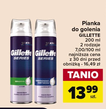 Pianka do golenia sensitive skin Gillette series promocja w Carrefour