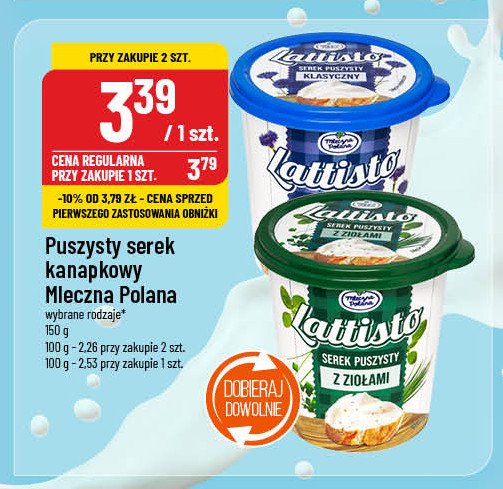 Serek puszysty klasyczny Mleczna polana lattisto promocja w POLOmarket