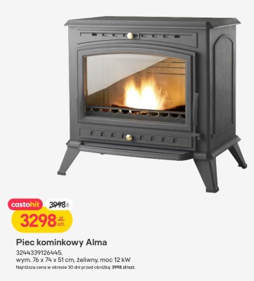 Piec kominkowy Alma promocja w Castorama