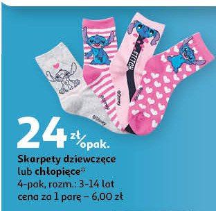 Skarpety dziewcz臋ce 3-14 lat Auchan inextenso promocja