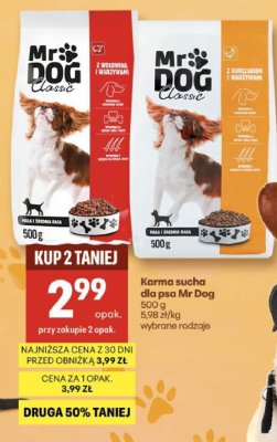 Karma sucha dla psa Mr Dog Classic wybrane rodzaje promocja w Delikatesy Centrum