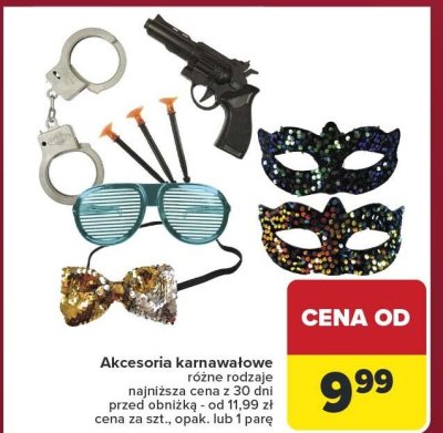 Akcesoria karnawałowe różne rodzaje promocja w Carrefour