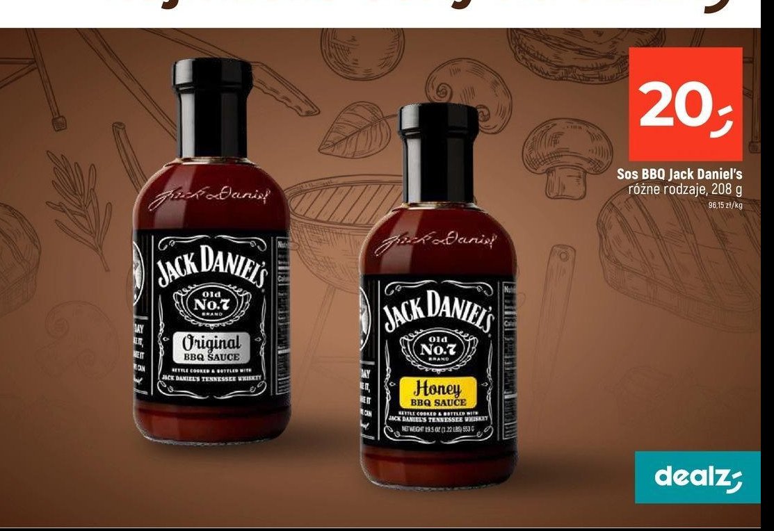 Sos honey bbq Jack daniel's old no. 7 promocja