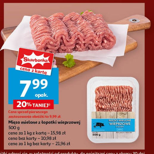 Mięso mielone z łopatki wieprzowej Auchan promocja w Auchan