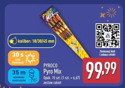 Fajerwerki Pyro Mix Opak. 15 szt. zestaw rakiet promocja w Aldi