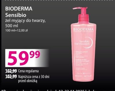 Żel BIODERMA Sensibio do mycia twarzy promocja w Hebe