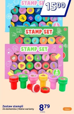 Zestaw stempli 26 elementów promocja w Action