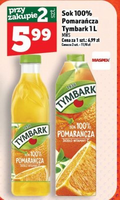 Sok 100% Pomarańcza Tymbark MWS promocja w TOPAZ