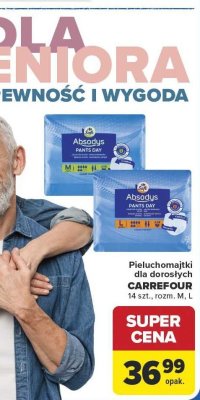 Pieluchomajki dla dorosłych rozm. M, L Carrefour promocja w Carrefour Market